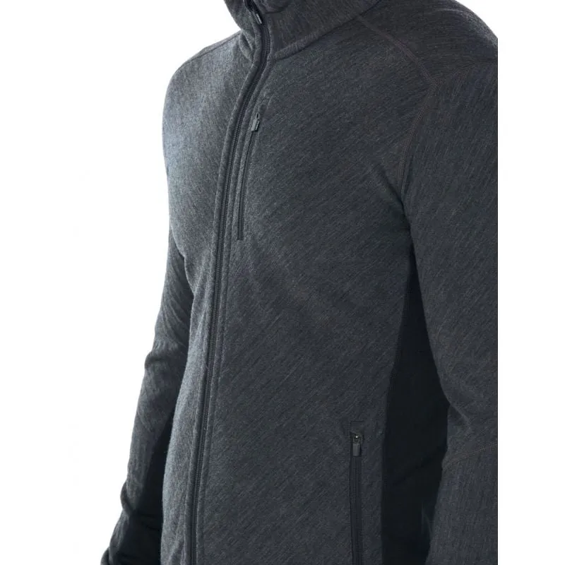 Icebreaker Descender Ls Zip (jet Hthr / negro)
