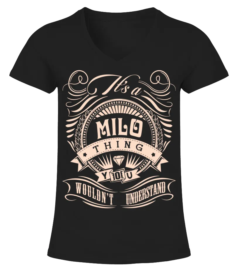 IT'S A MILO THING  NAME CAMISETA CUELLO PICO MUJER