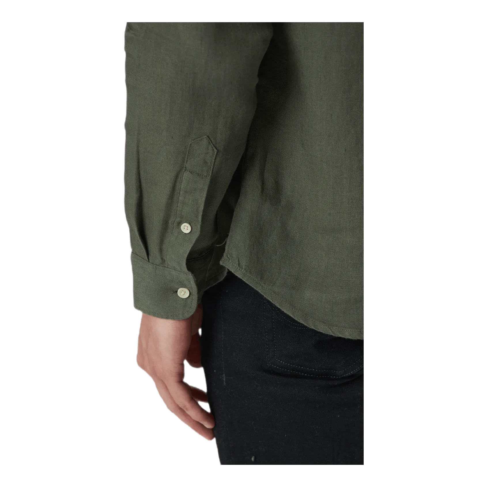 Jack & Jones Bluplain Linen Shirt L/s Svart
