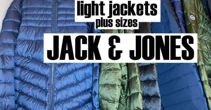 JACK & JONES Chaqueta de talla grande para hombre Mix