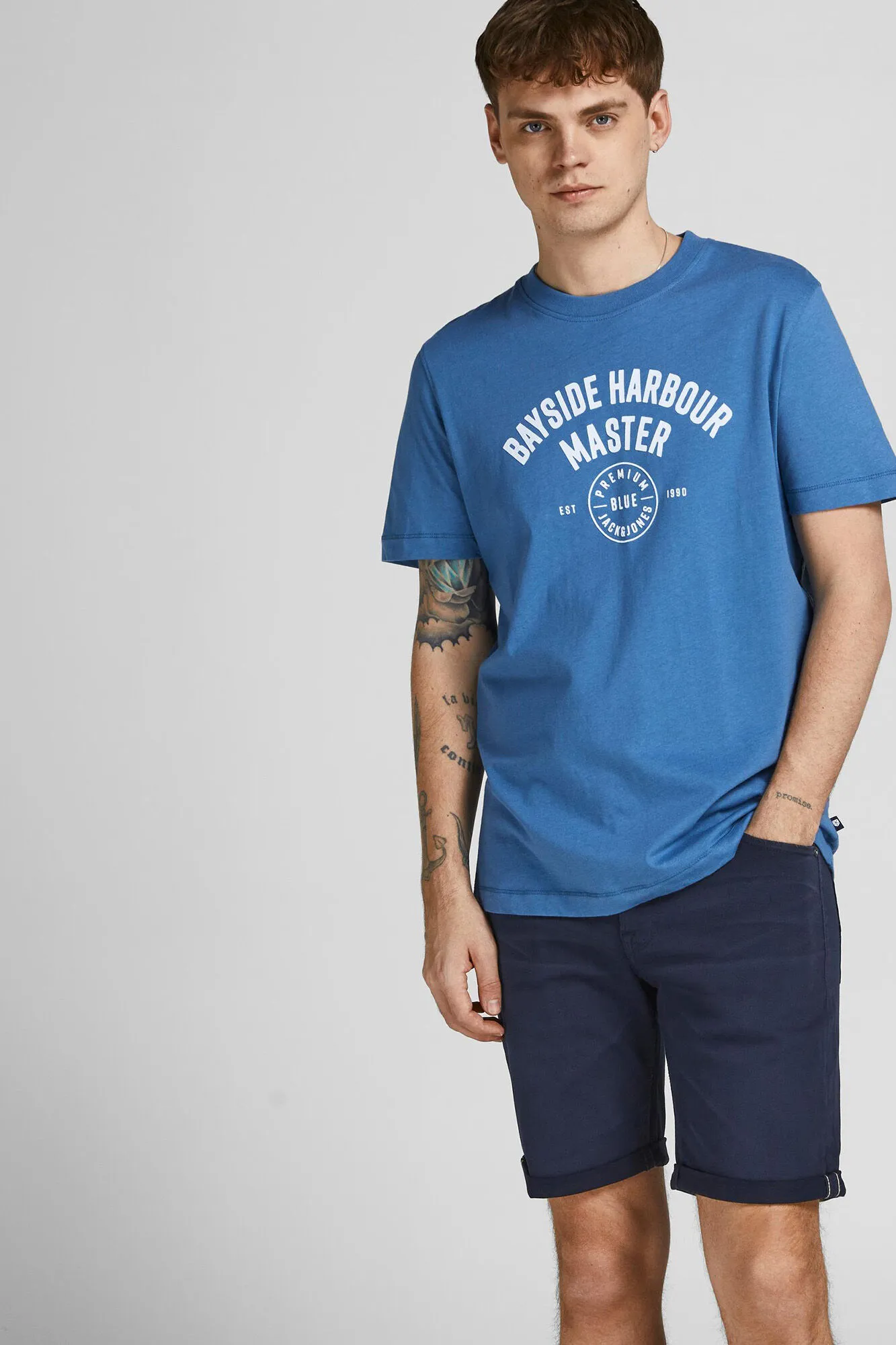 Jack & Jones Bermuda vaquera fit slim cinco bolsillos algodón