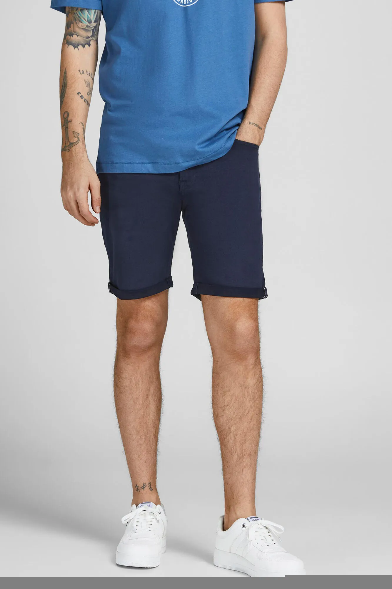Jack & Jones Bermuda vaquera fit slim cinco bolsillos algodón