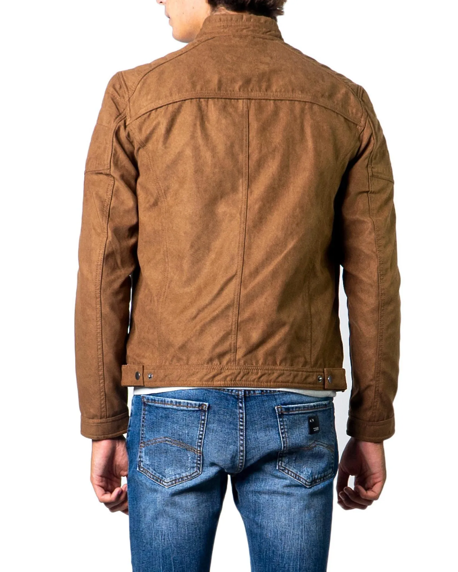 JACK & JONES FAUX LEATHER ZIPUP BLAZER