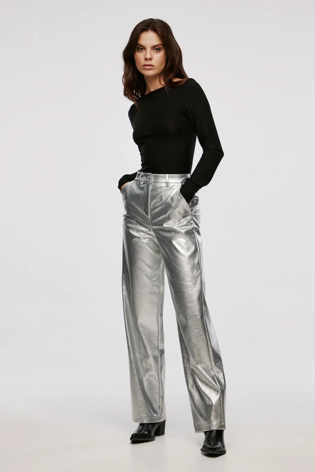 Jack & Jones Pantalón metálico efecto piel