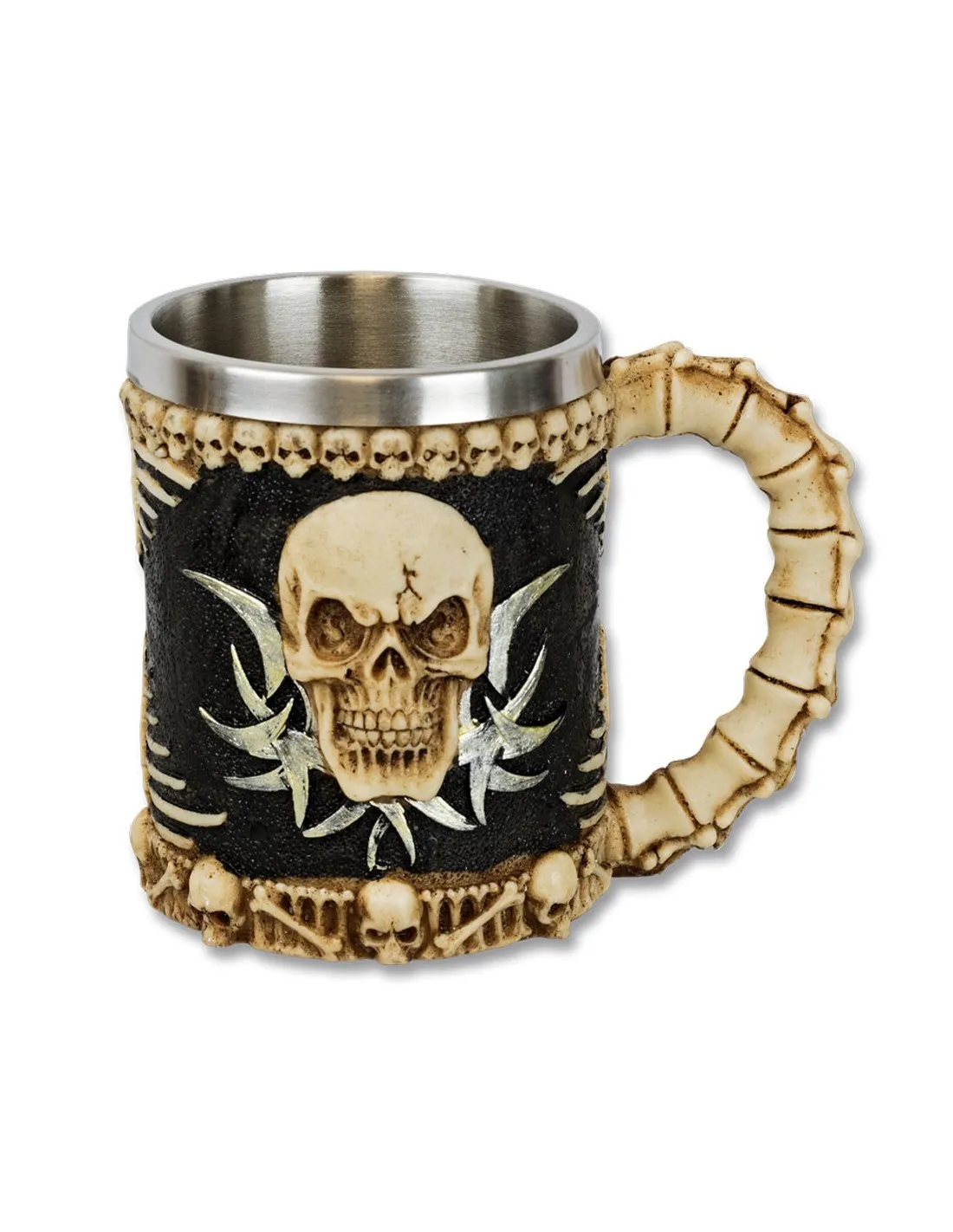 Jarra decoración hueso calavera