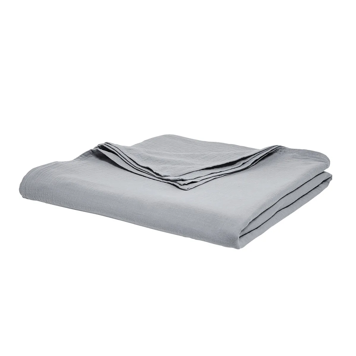 Jete de Lit 220/240 Gaze de coton TODAY Essential Acier