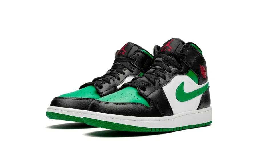 Jordan 1 Mid Green Toe (GS)