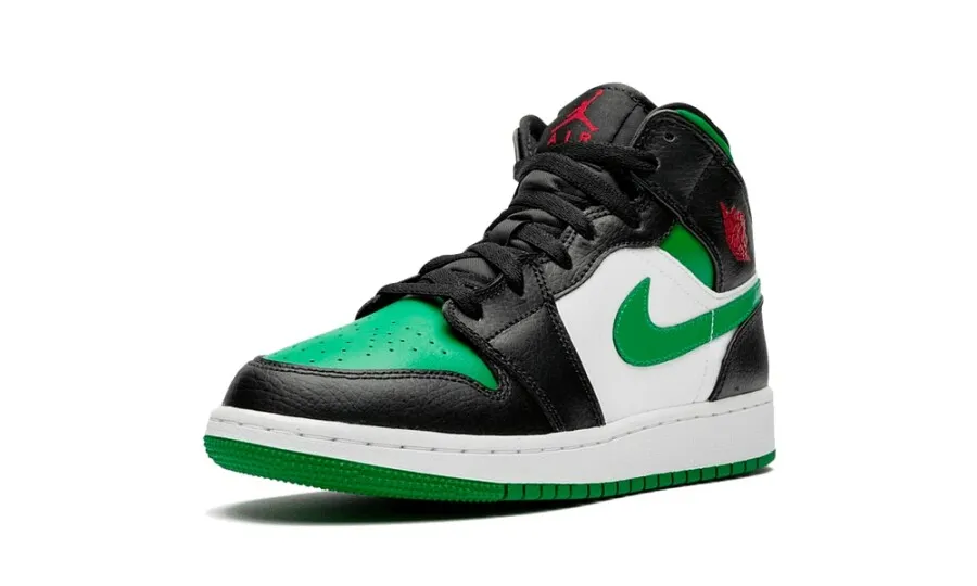 Jordan 1 Mid Green Toe (GS)