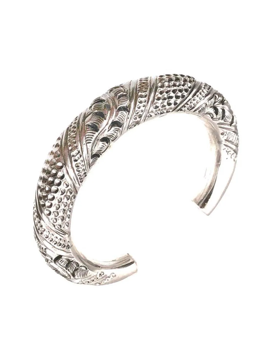 JOYAS PLATA PULSERAS RIGIDAS ANCHAS CON GRABADOS ARTESANALES