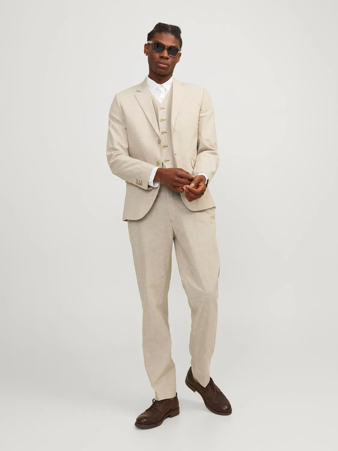 JPRRIVIERA Blazers Corte slim | Beige | Jack & Jones®
