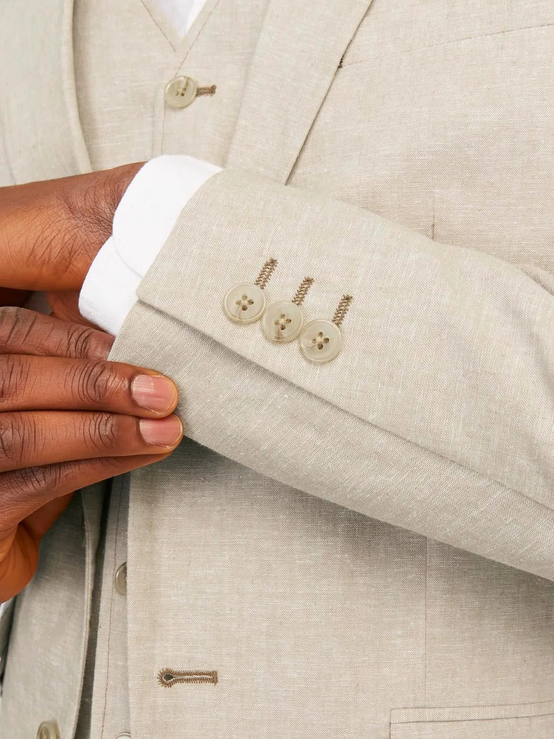 JPRRIVIERA Blazers Corte slim | Beige | Jack & Jones®