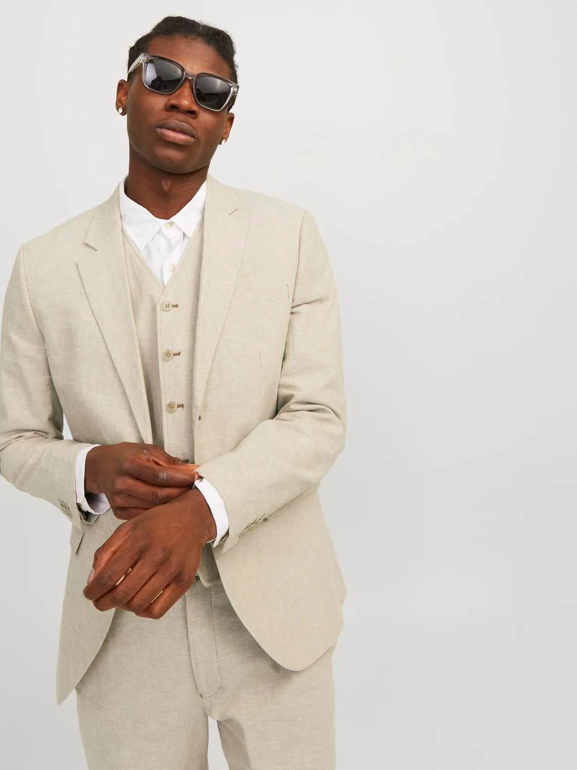 JPRRIVIERA Blazers Corte slim | Beige | Jack & Jones®
