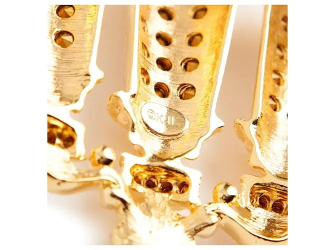 Kenneth Jay Lane Percha para broche farol de París Dorado Gold hardware 