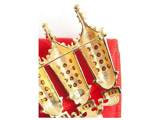 Kenneth Jay Lane Percha para broche farol de París Dorado Gold hardware 