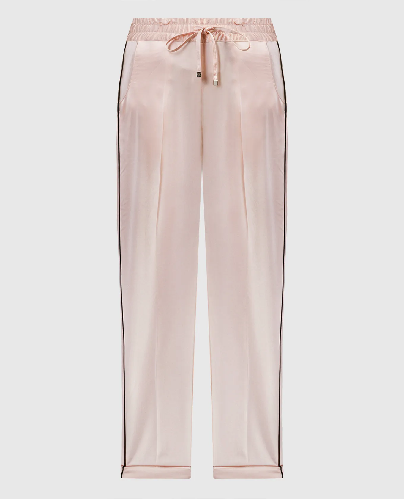 Kiton Pink pants with contrasting edging