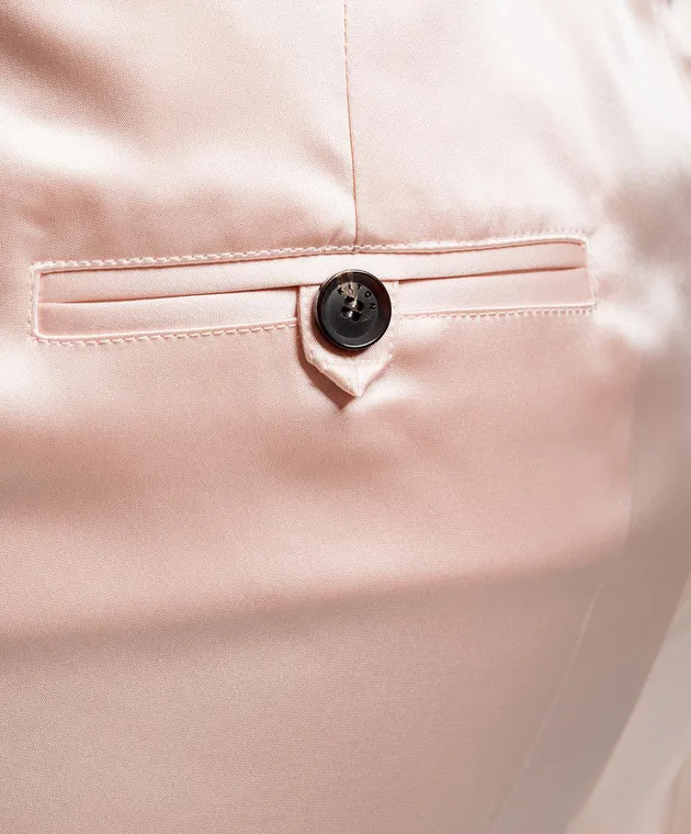 Kiton Pink pants with contrasting edging