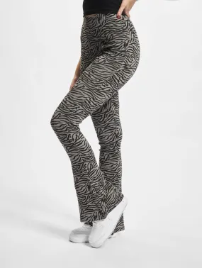 Ladies High Waist Zebra Boot Cut