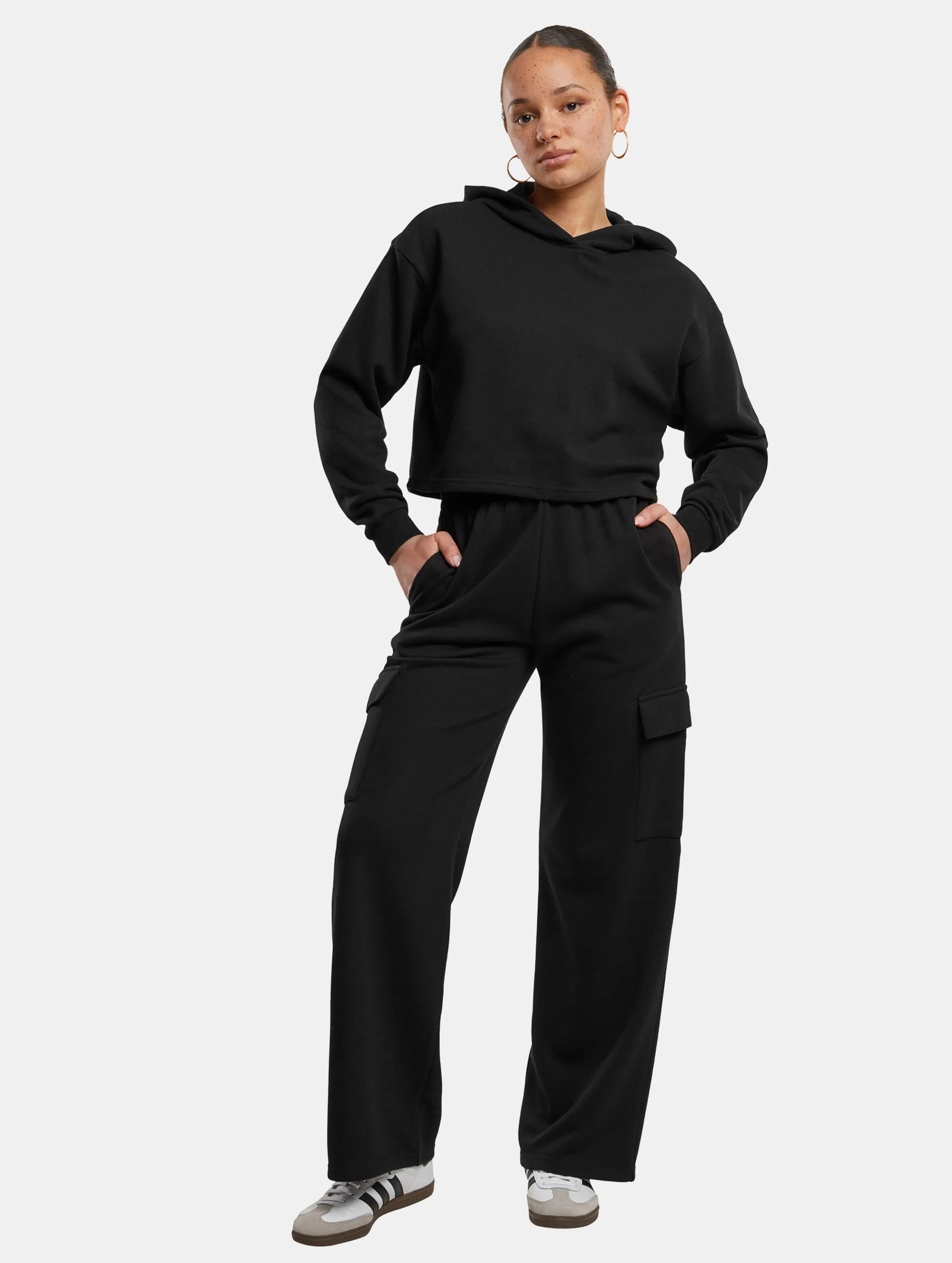 Ladies Oversized Cropped Light Terry 