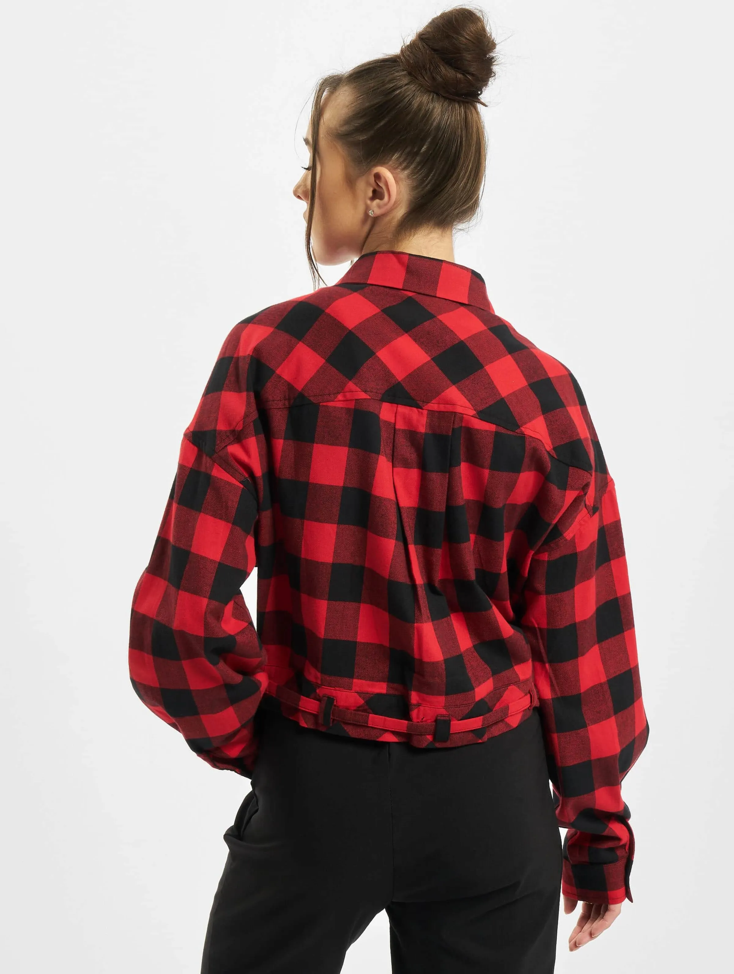 Ladies Short Oversized Check
