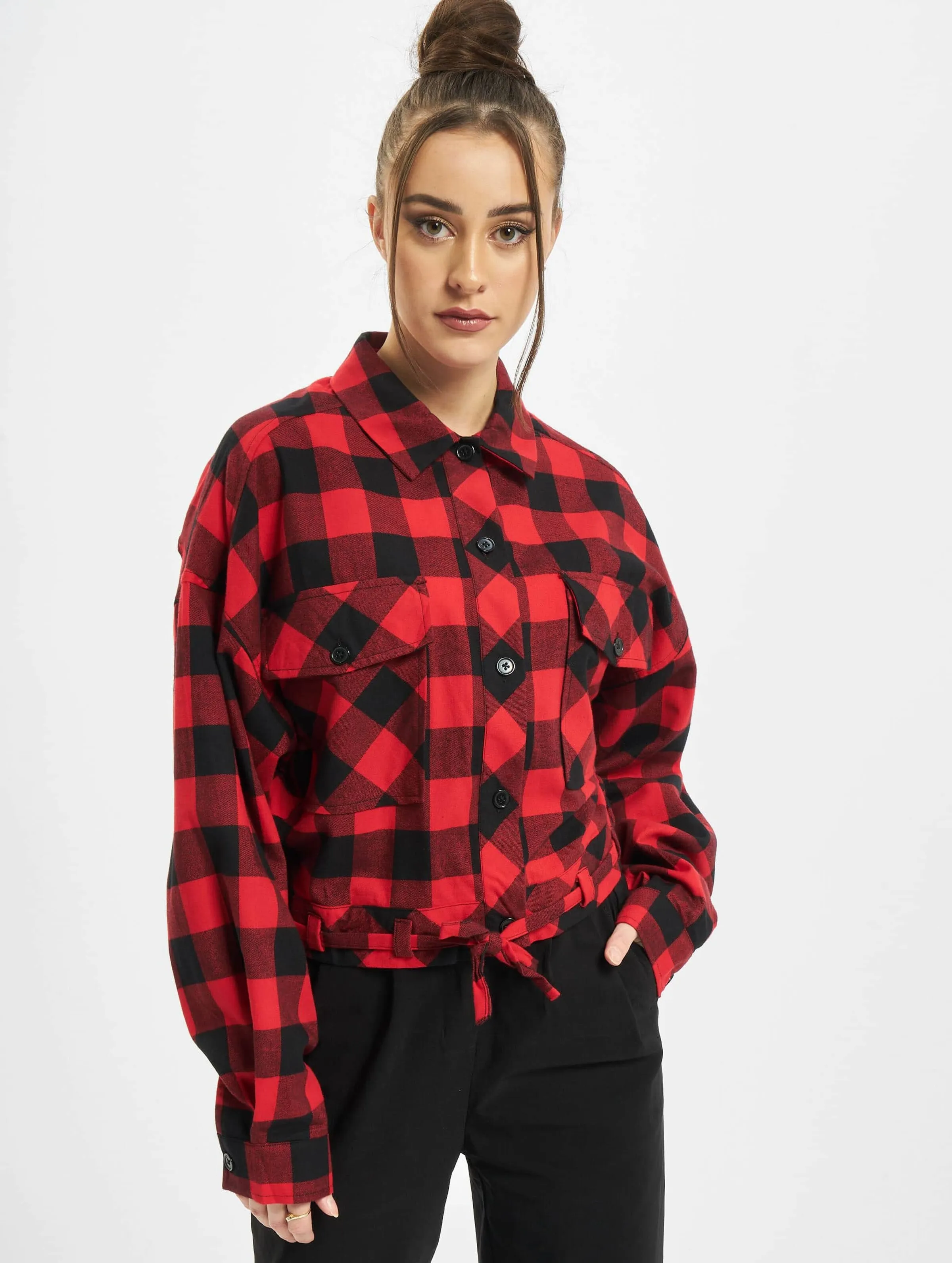 Ladies Short Oversized Check