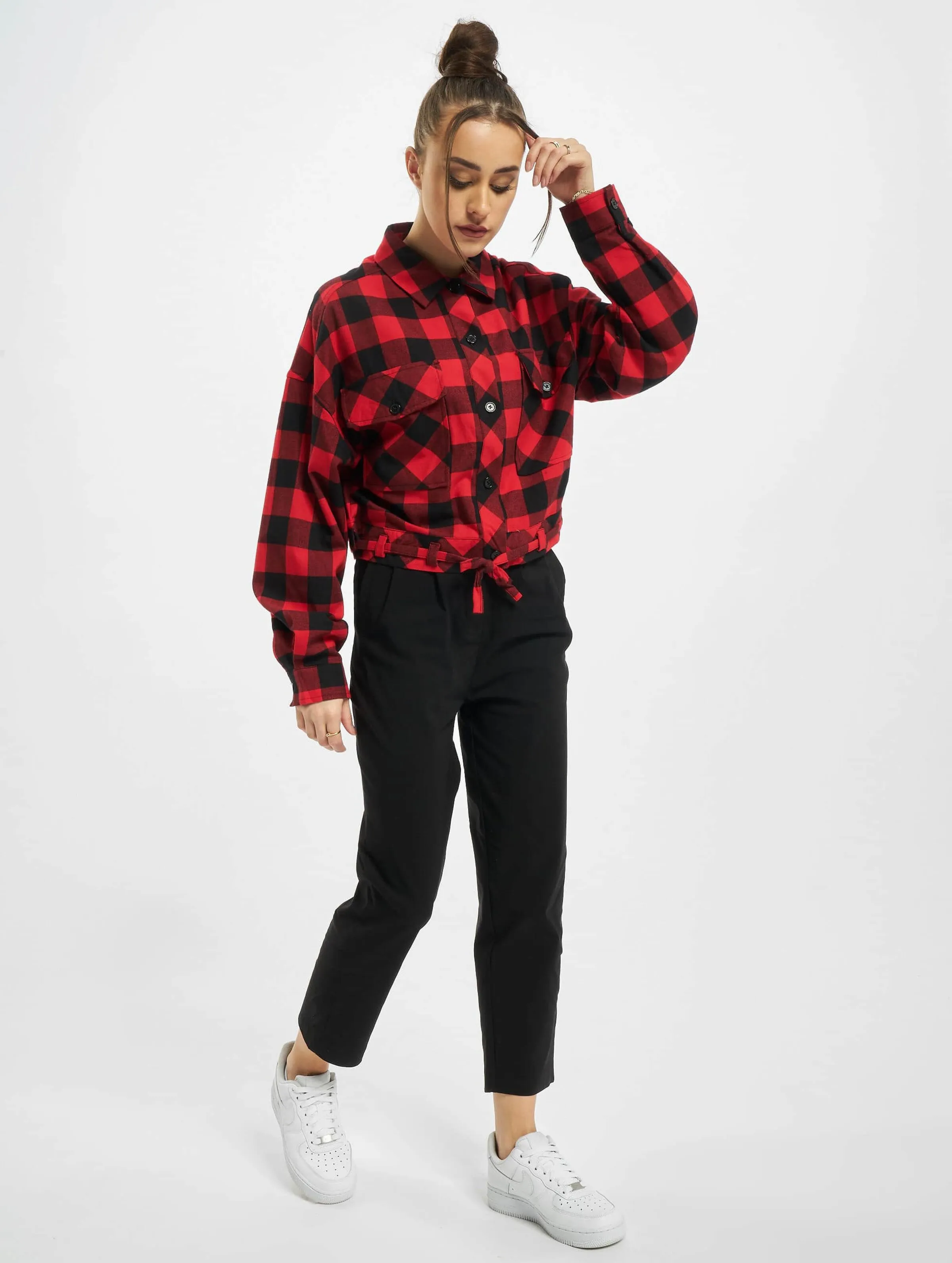 Ladies Short Oversized Check