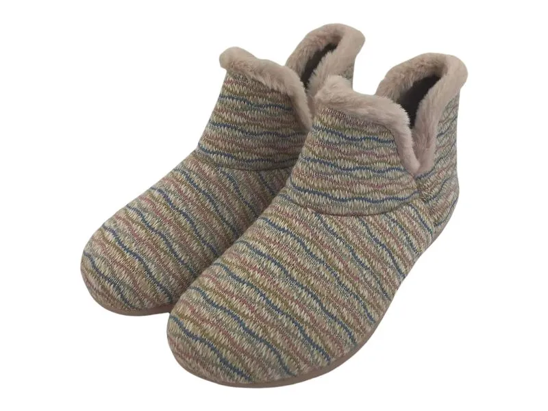 Laró | Zapatilla de casa abotinada mujer invierno Sasa beige