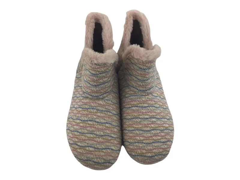 Laró | Zapatilla de casa abotinada mujer invierno Sasa beige