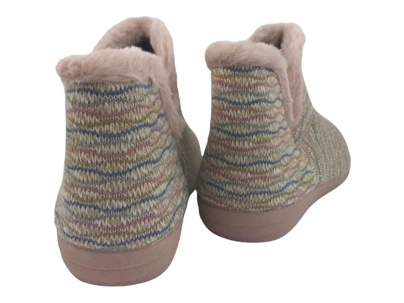 Laró | Zapatilla de casa abotinada mujer invierno Sasa beige