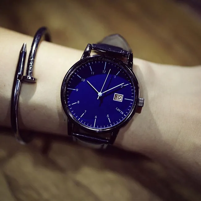 Leisure Women Retro Simple Couple Student Big Dial Watch