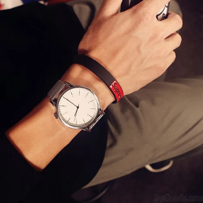 Leisure Women Retro Simple Couple Student Big Dial Watch