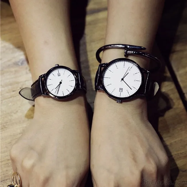 Leisure Women Retro Simple Couple Student Big Dial Watch