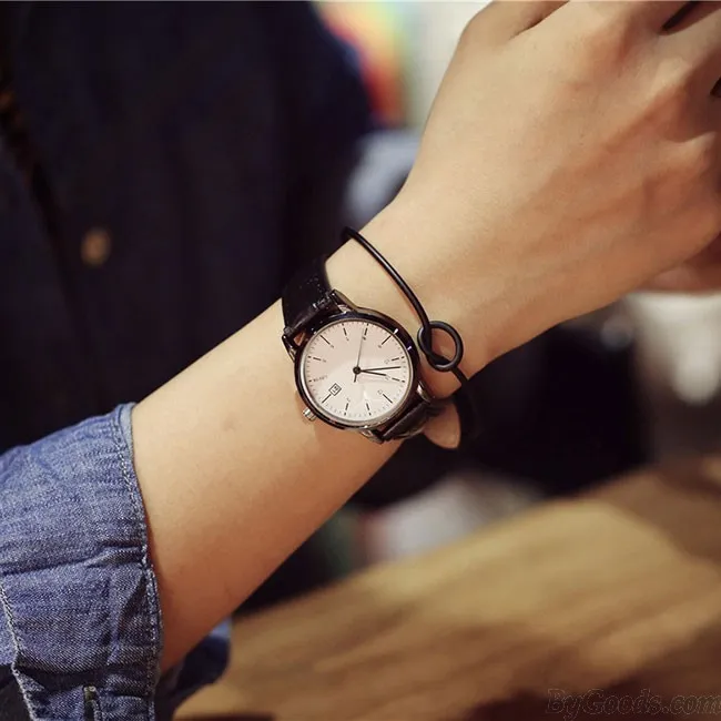 Leisure Women Retro Simple Couple Student Big Dial Watch