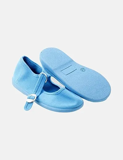 Lobo Zapato tela azul