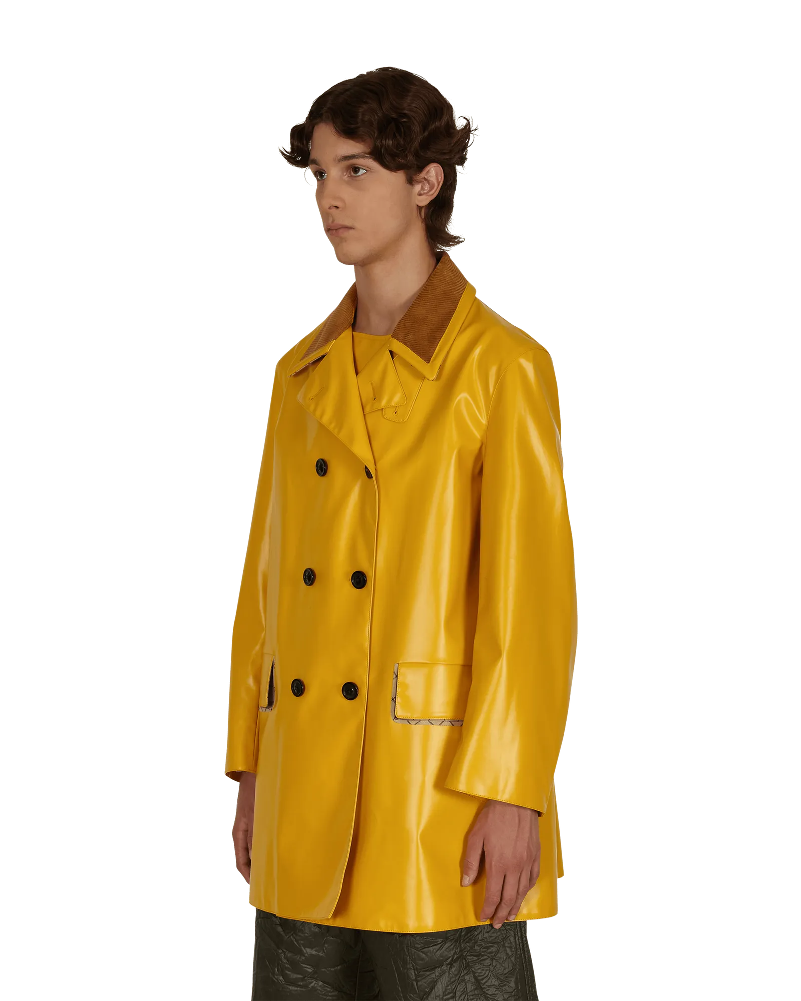 Maison Margiela Coated Cotton Double Breasted Raincoat