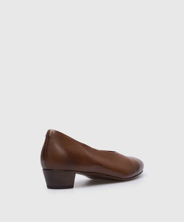 Marsell Codina Decollette brown leather shoes