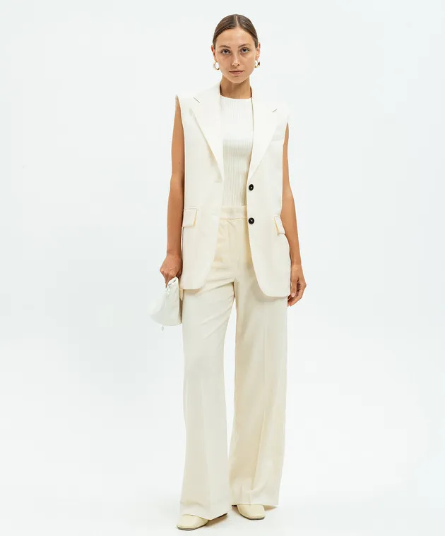 Max Mara Weekend Beige pants VERDUN made of wool