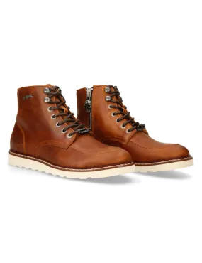 Men's white wing leather shoes