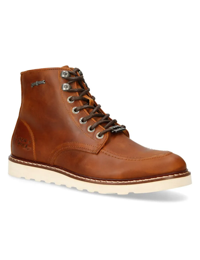 Men's white wing leather shoes