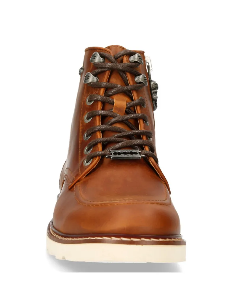 Men's white wing leather shoes