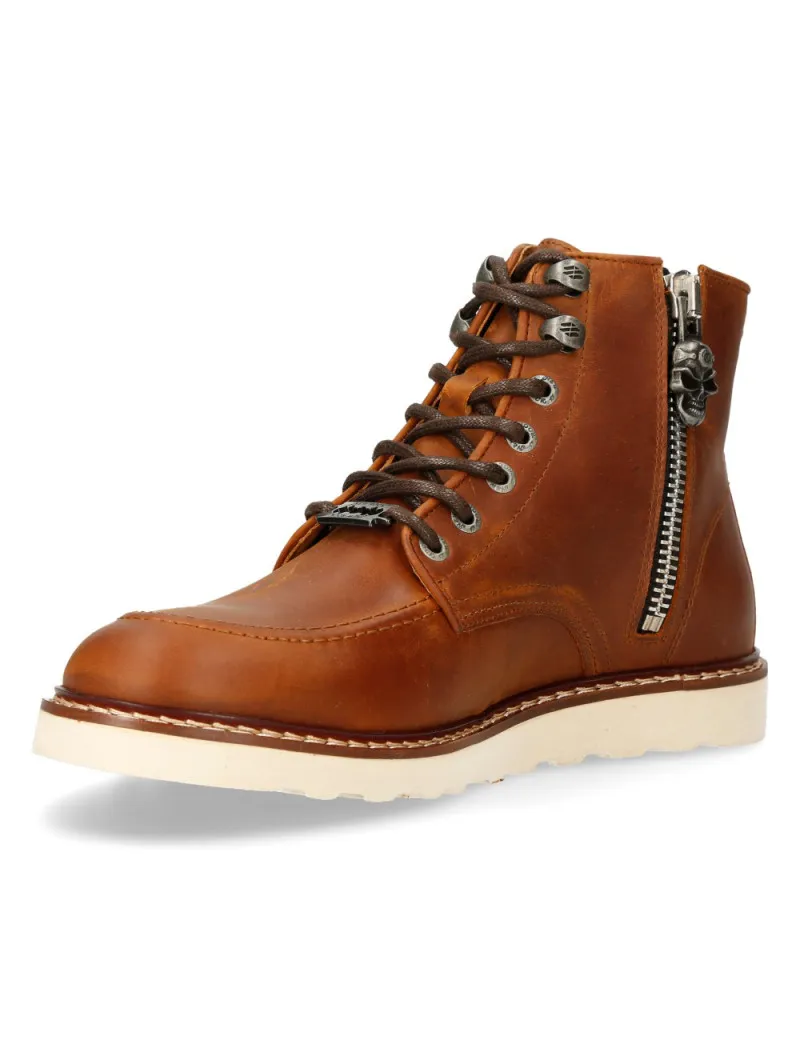 Men's white wing leather shoes