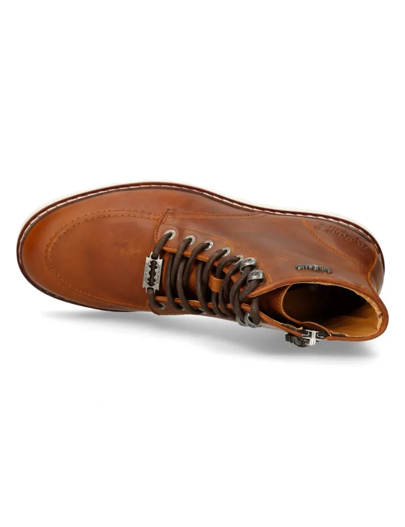 Men's white wing leather shoes