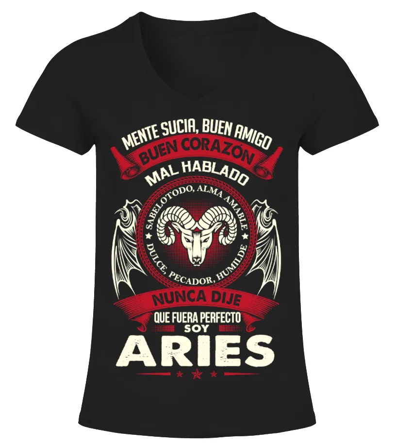 Mente sucia, buen amigo, buen corazón, mal hablado, sabelotodo, alma amable, du… Camiseta cuello pico Mujer
