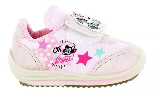 Minnie Mouse Tenis Contactel Rosa Para Niña 79264