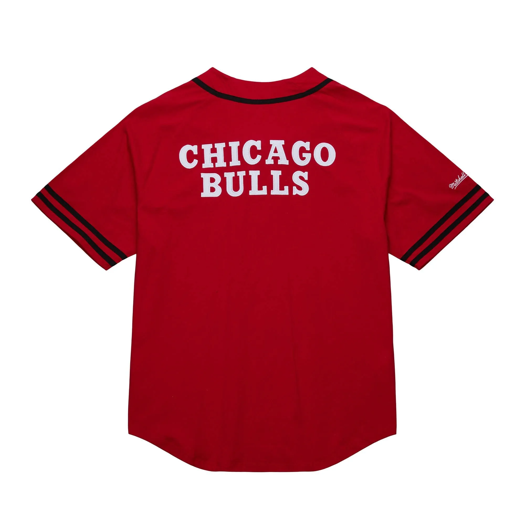 mitchell & ness camiseta Fashion Cotton Button Front Vintage Logo Chicago Bulls