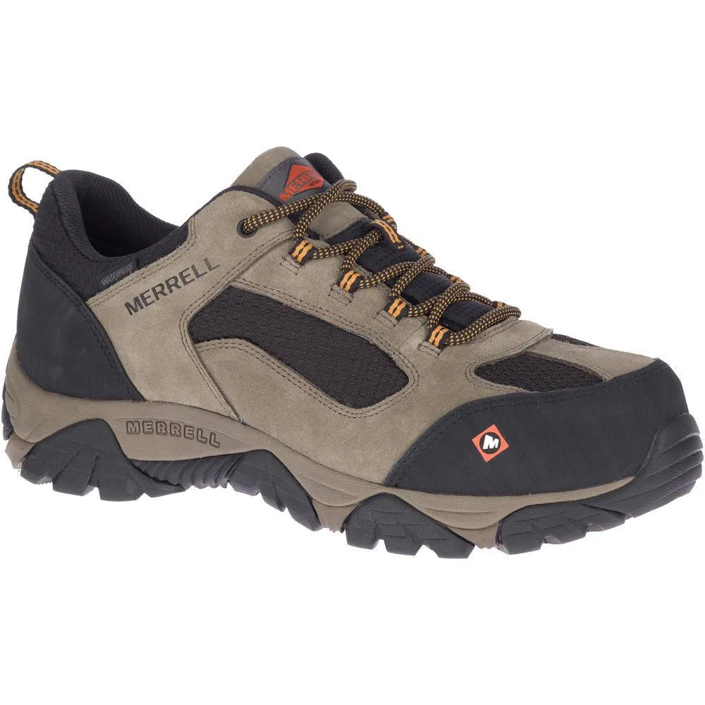 MOAB ONSET MEN'S COMPOSITETOE WORK SHOES WP WALNUT