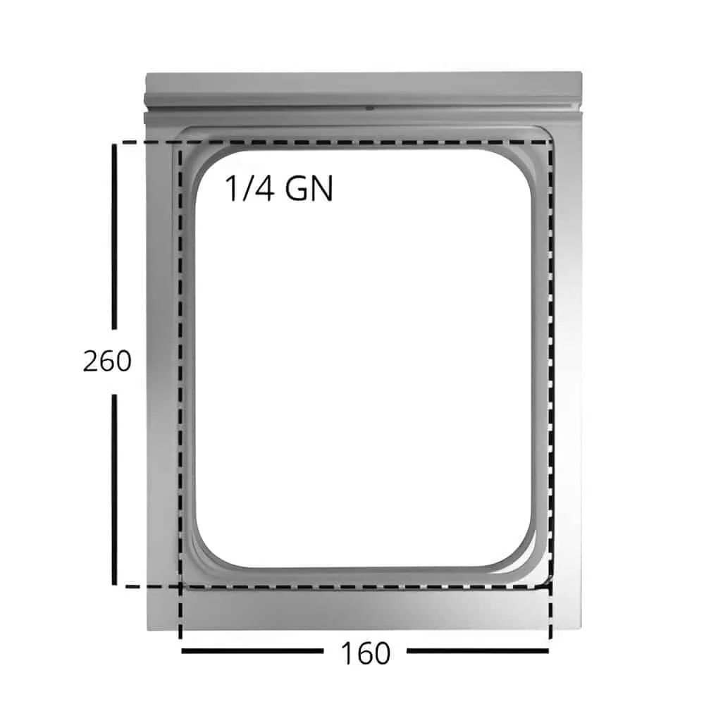 Molde para Termoselladora S.Automática 260x160mm (1/4GN) – 1 barqueta