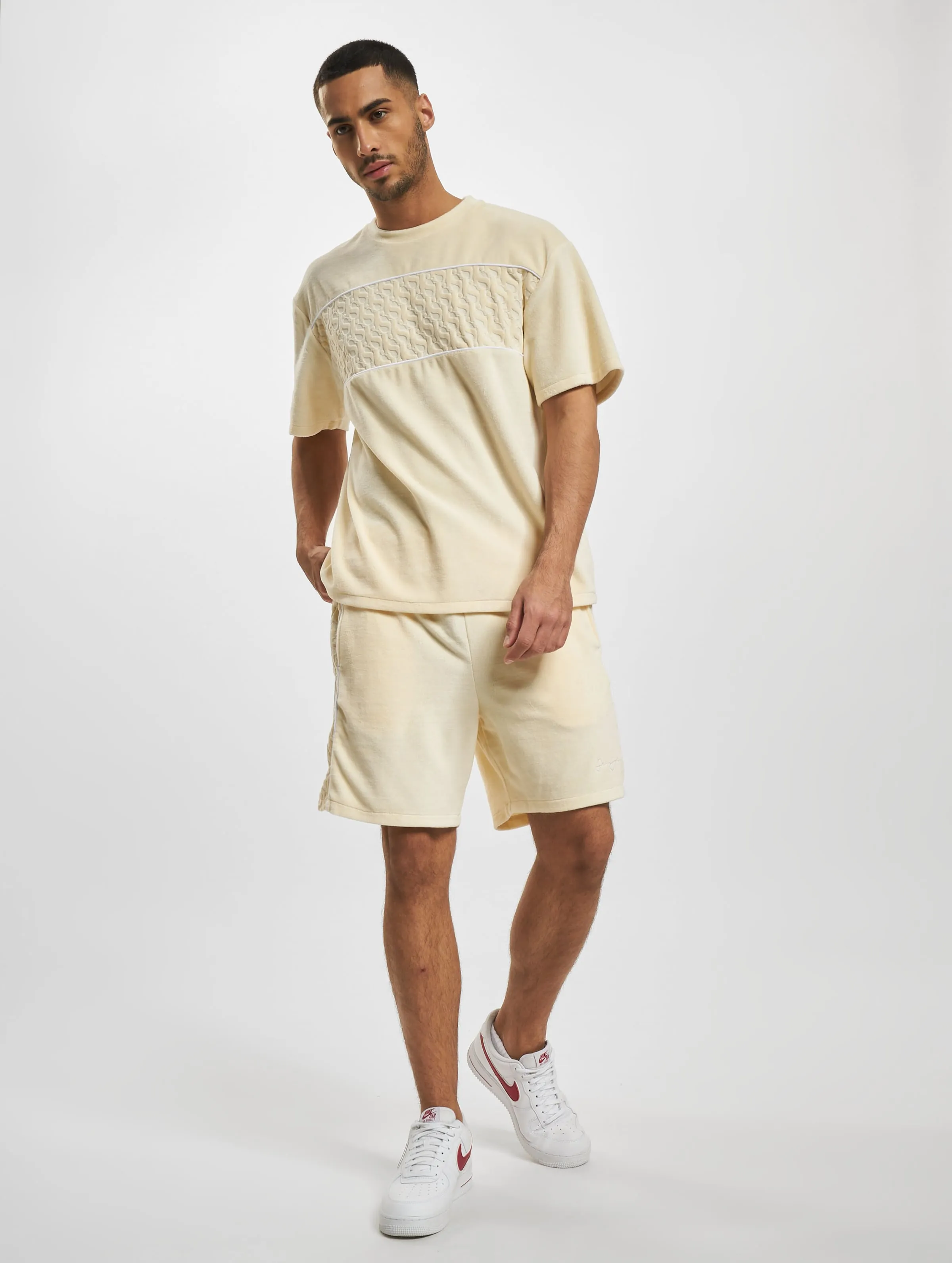 Monogram Logo Devorée Stripe Velours