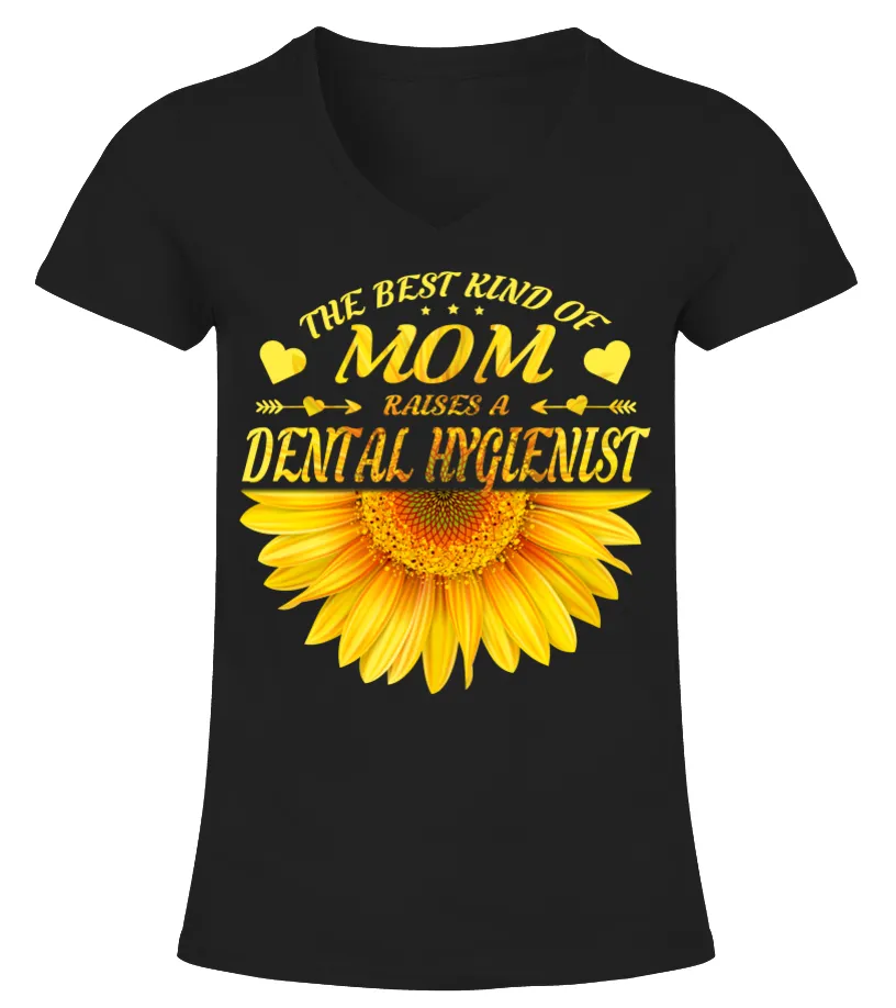 MOTHERS DAY GIFT DENTAL HYGIENIST SUNFLOWER FUNNY WOMEN BIRTHDAY TSHIRT CAMISETA CUELLO PICO MUJER