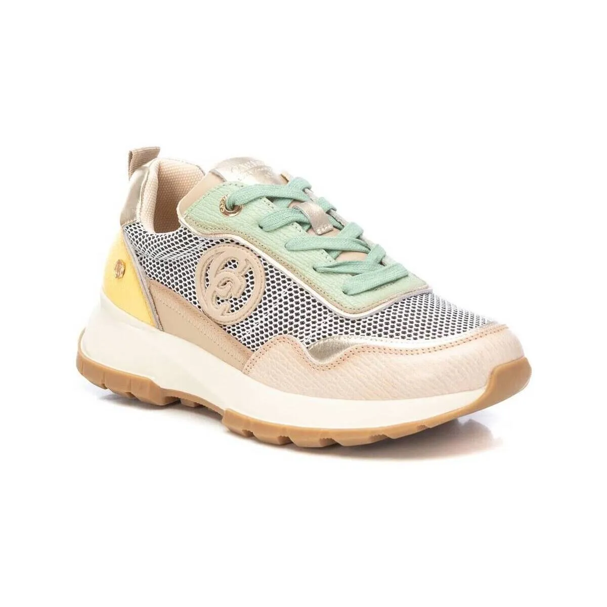 mujer zapatillas piel beige 16146903