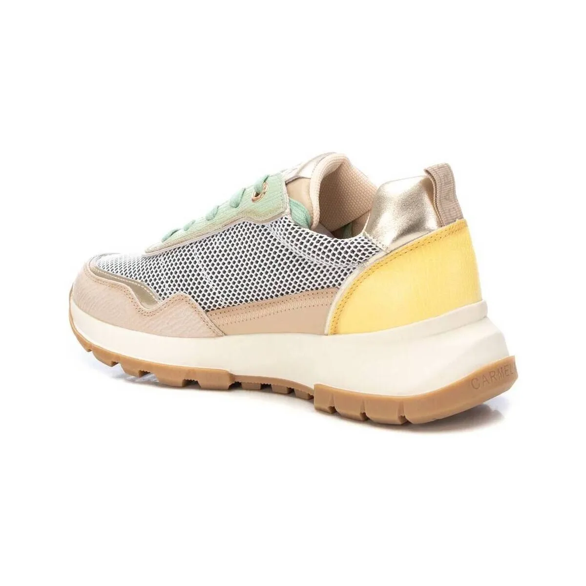 mujer zapatillas piel beige 16146903